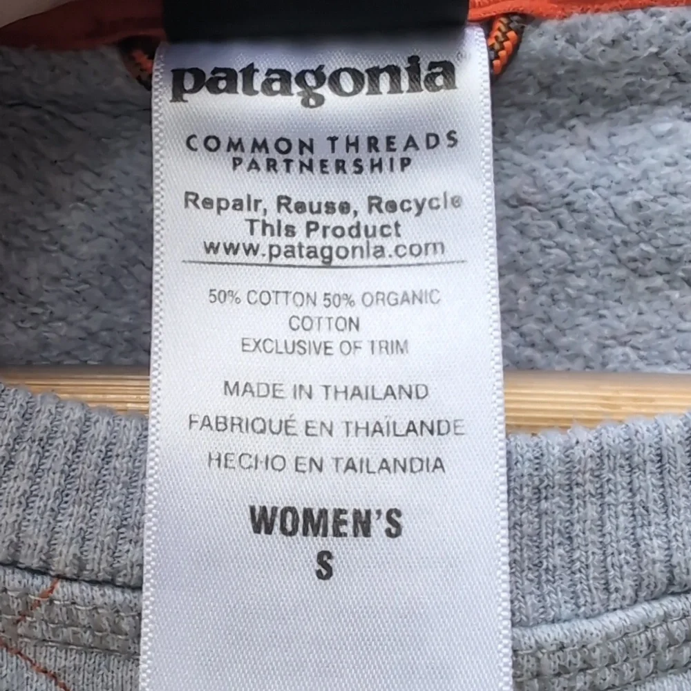 Patagonia Recycled Cotton Quilted Sweatshirt Sustainable Organic Gorpcore - Picture 4 of 5